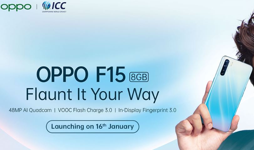 Oppo F15 with 48-Megapixel Quad Rear Camera Launching on January 16 in India